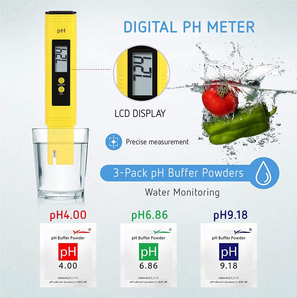 PH Meter Digital Water Quality Tester 0-14 PH Meter Tester